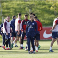 Gareth Southgate puts his team through their paces ahead of the WC Qualifier v Malta (Oct. 8)