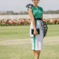 Spring Carnival fashion no longer says avoid the matchy-matchy look when it comes to your hat, handbag and heels.
